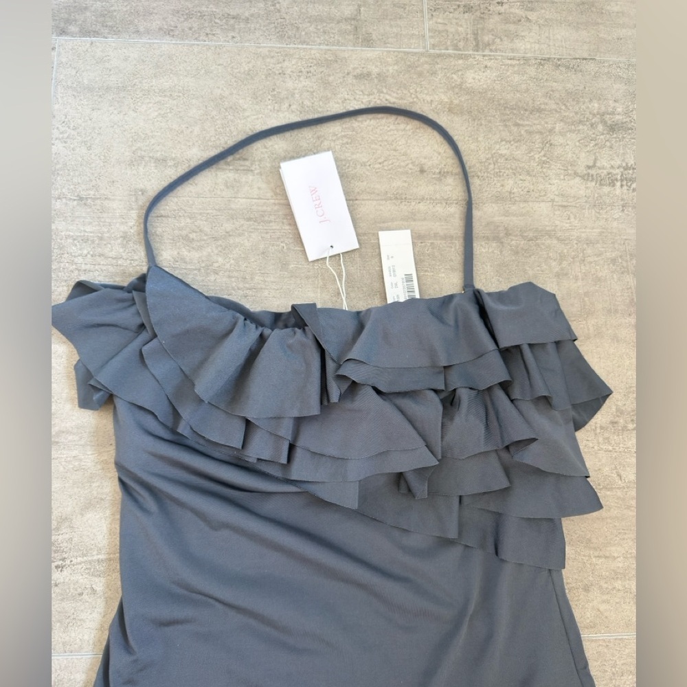 J.Grew Jersey Lomellina Grey One-Piece Swimsuit Size 8 NWT - Picture 4 of 15